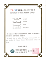 Certificate of parallel program for working and learning